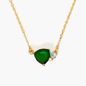 NEW Kate Spade Shine Me Up Pendant Necklace-~Dust bag~Box~Gold~Green Mult